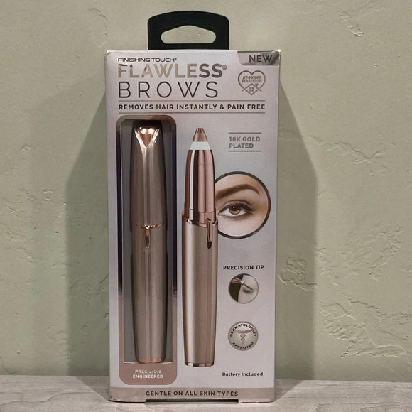 Finishing Touch Flawless Brows 18k Gold Plated Hair Remover. Brand New In Box. - Picture 1 of 4